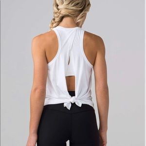 Lululemon All Tied Up Tank Pima Cotton in white